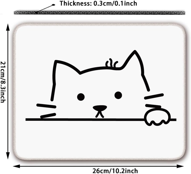 Flodirise Non-Slip Mouse Pad Gaming Mouse Pad Small Mousepad for Computer, Laptop, Gamer, Cat Pattern, 8x10 inch - Image 2